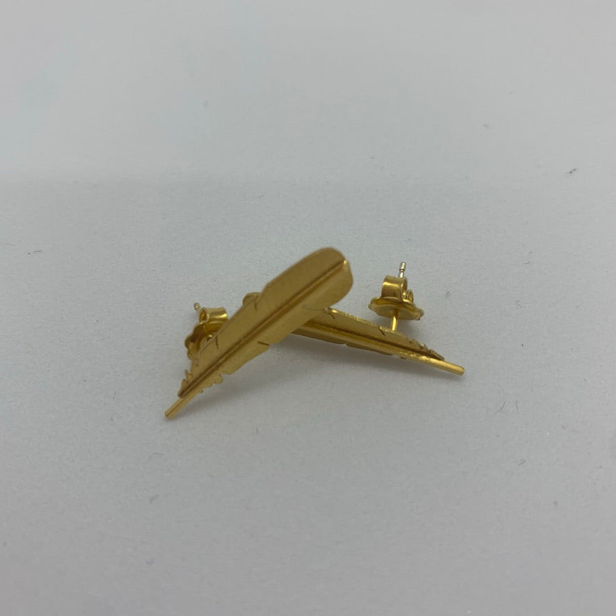 Huia Gold Plate Studs