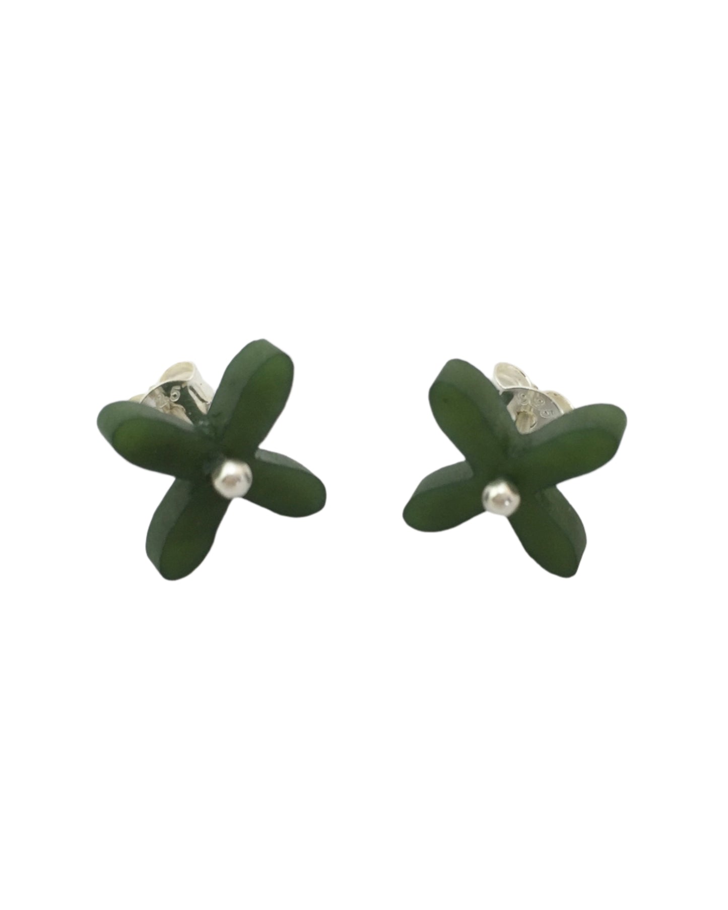 Tapa Stud Earrings - Greenstone