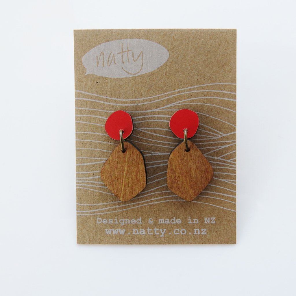 Coloured Rimu Earrings