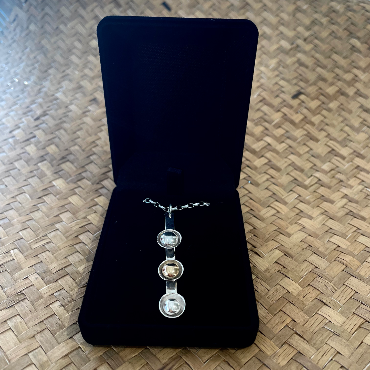 Three Tone Circle Necklace