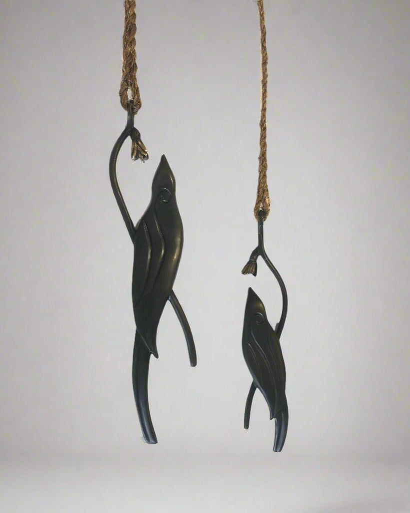Tui With Kowhai - Hanging Bronze