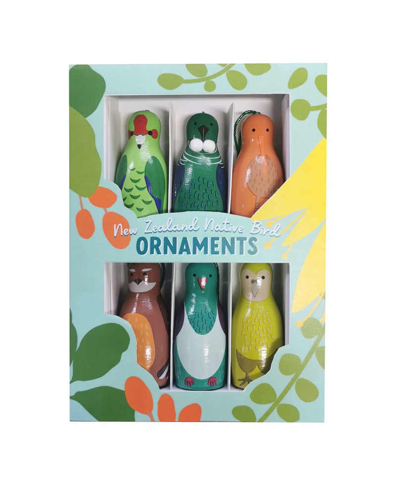 Box of Native Bird Christmas Ornaments