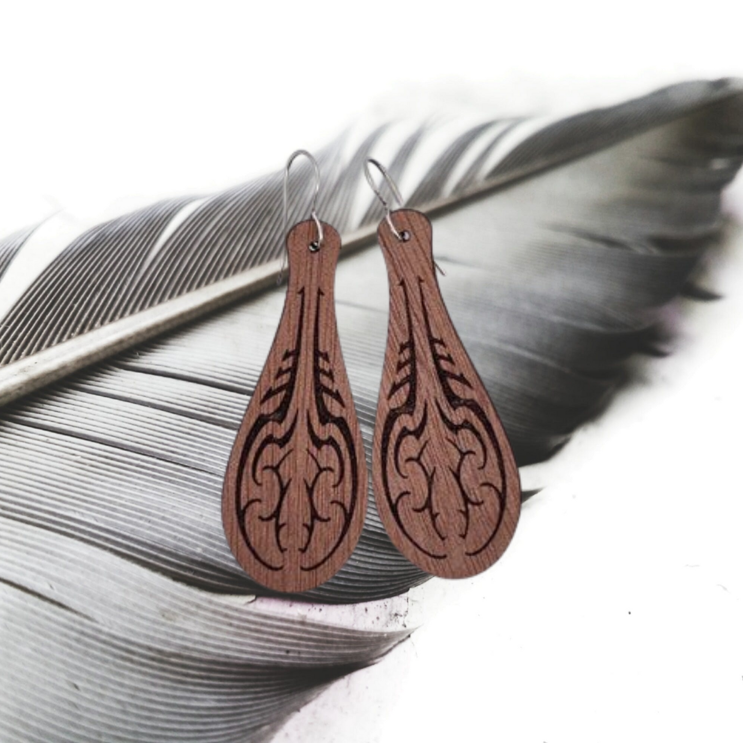 Wooden Patu Earrings