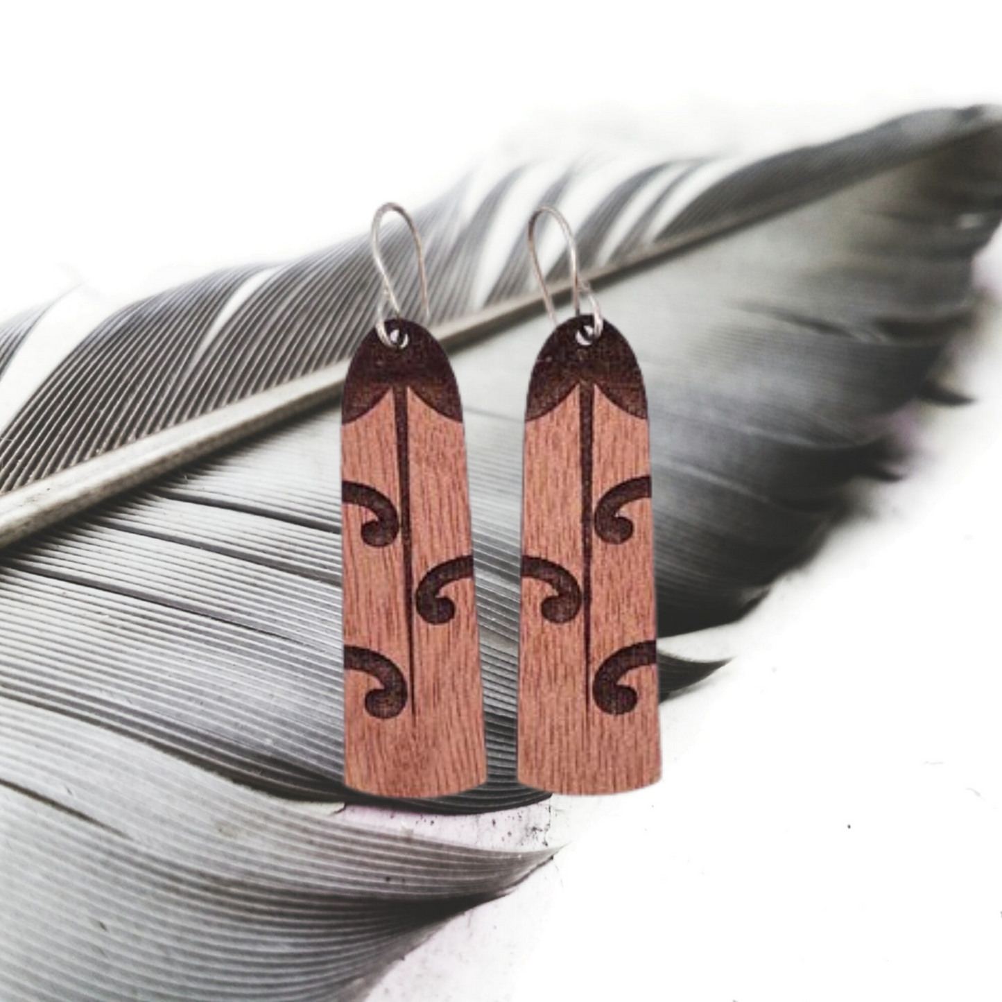 Wooden Tui Earrings