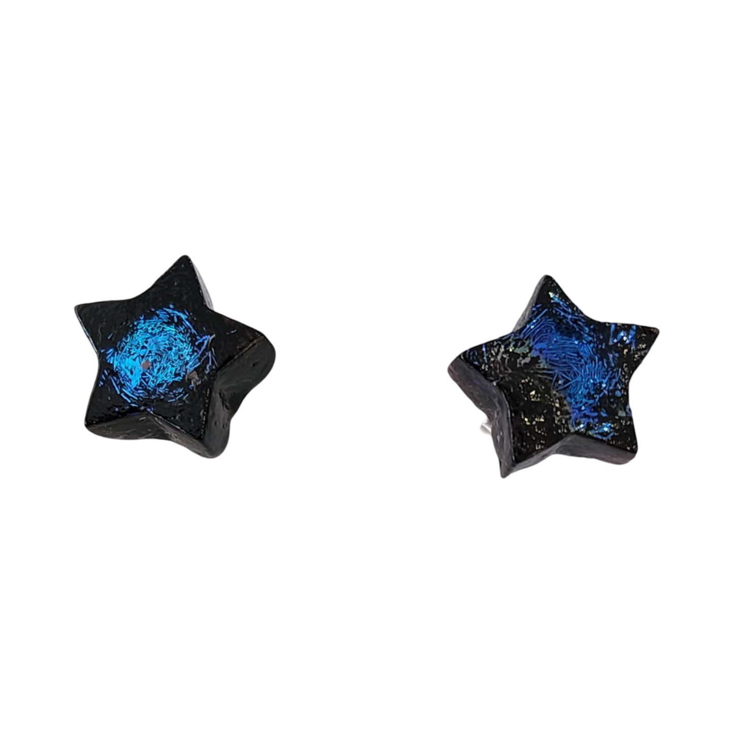 Dichroic Glass Star Studs