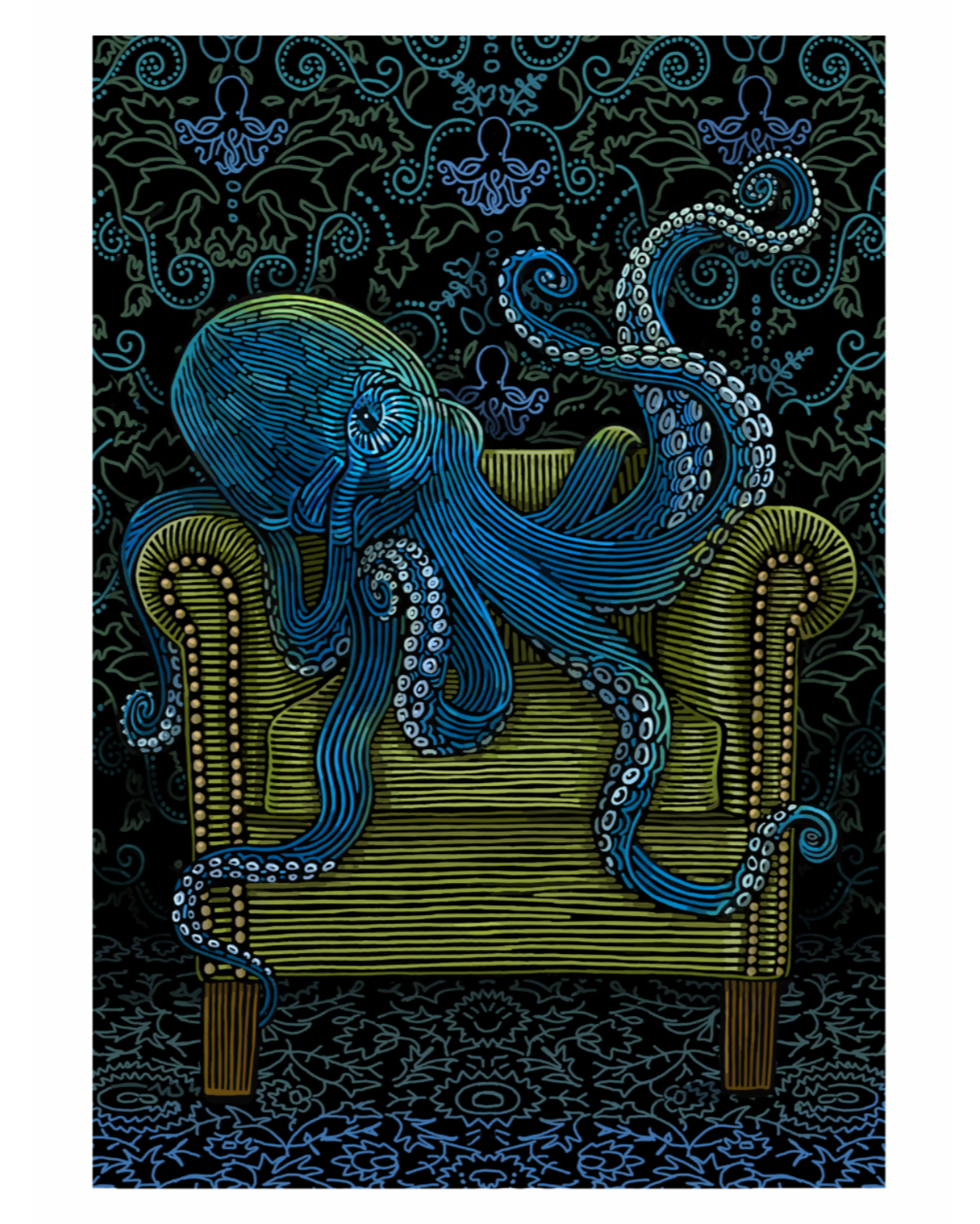 Temporarily Blue Octopus