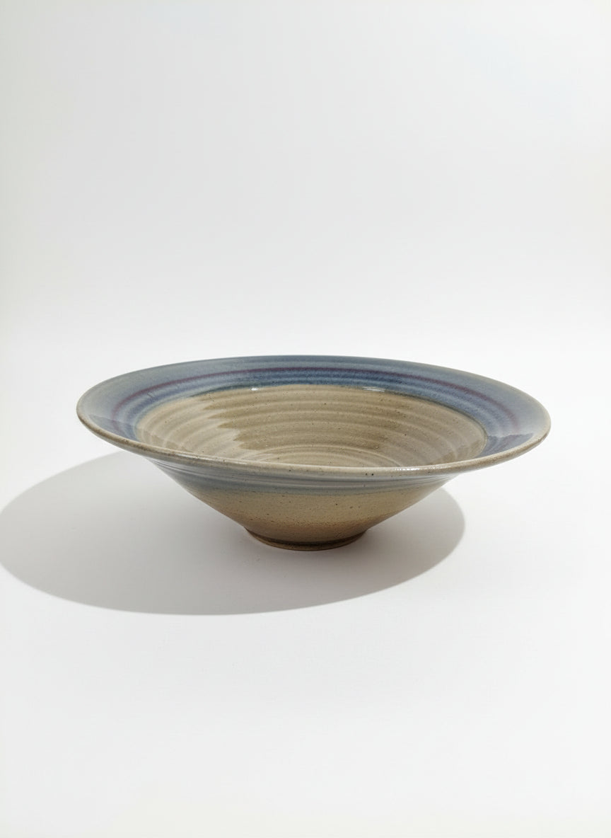 Fruit Bowl With Blue Rim