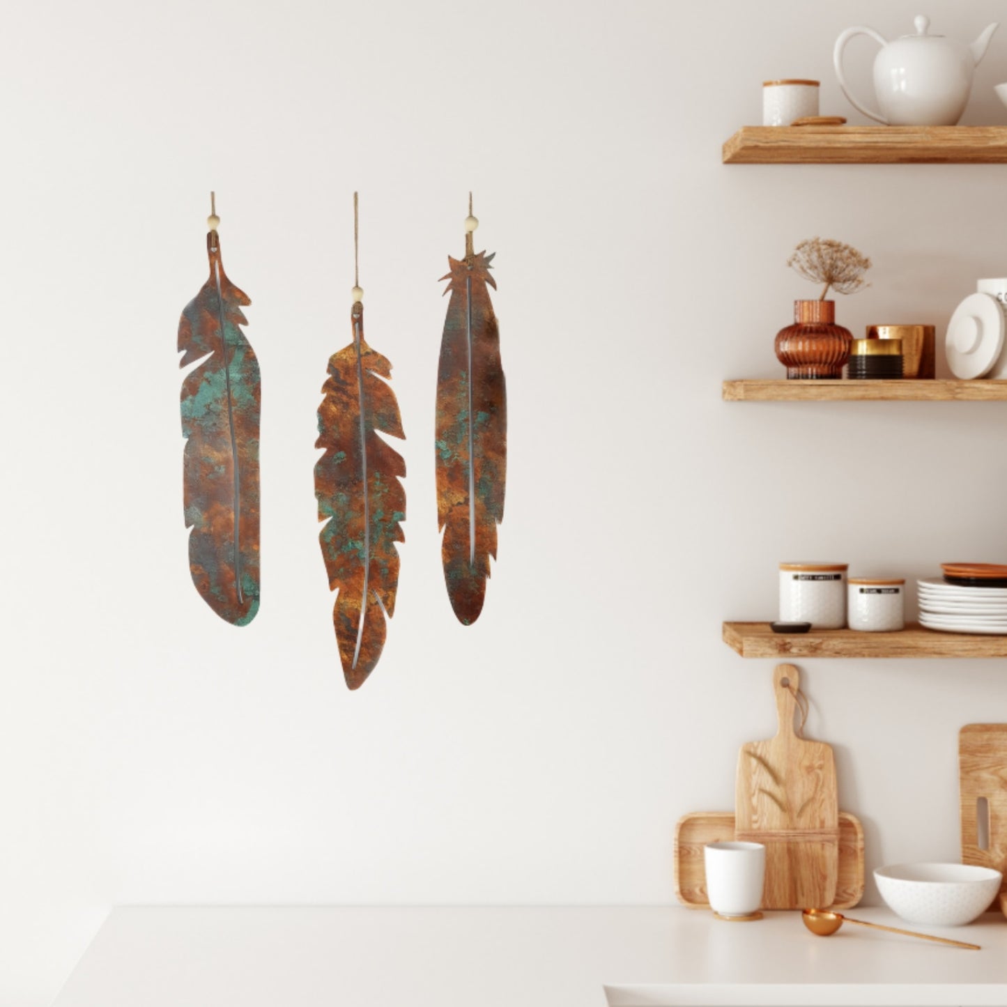 Copper Feather Set