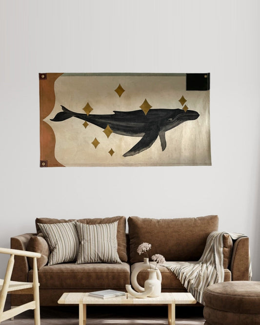 Humpback Whale on Cotton Canvas