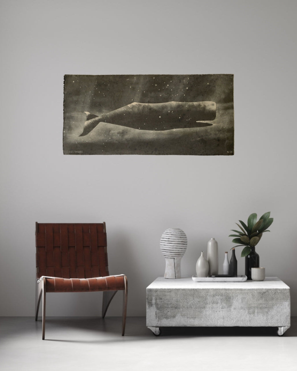 Sperm Whale Painting on Canvas