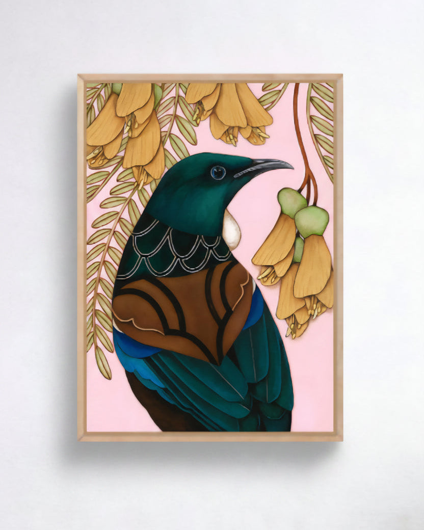 Box Frame - Tui And Kowhai