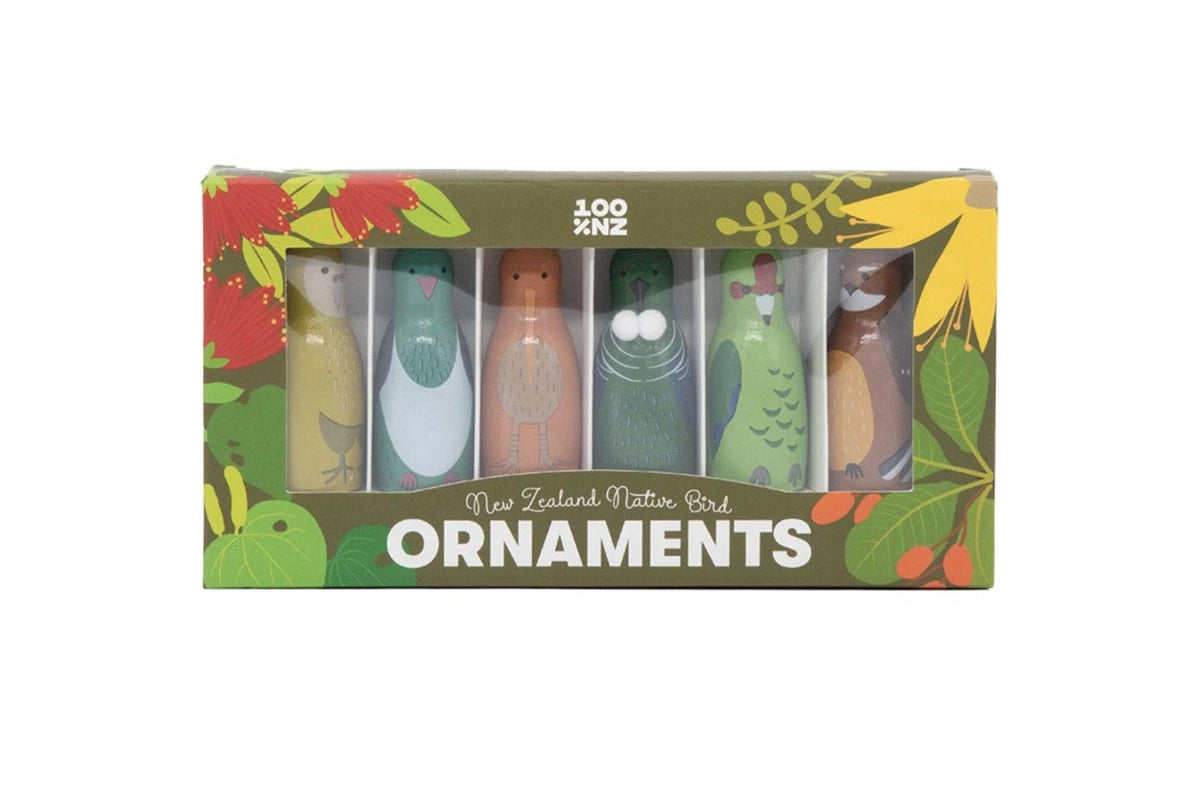 Native Bird Christmas Ornaments - Set of 6