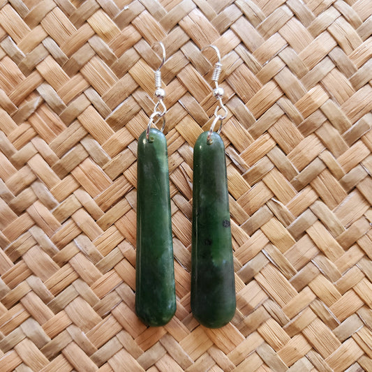 Teardrop Short Earrings - Pounamu