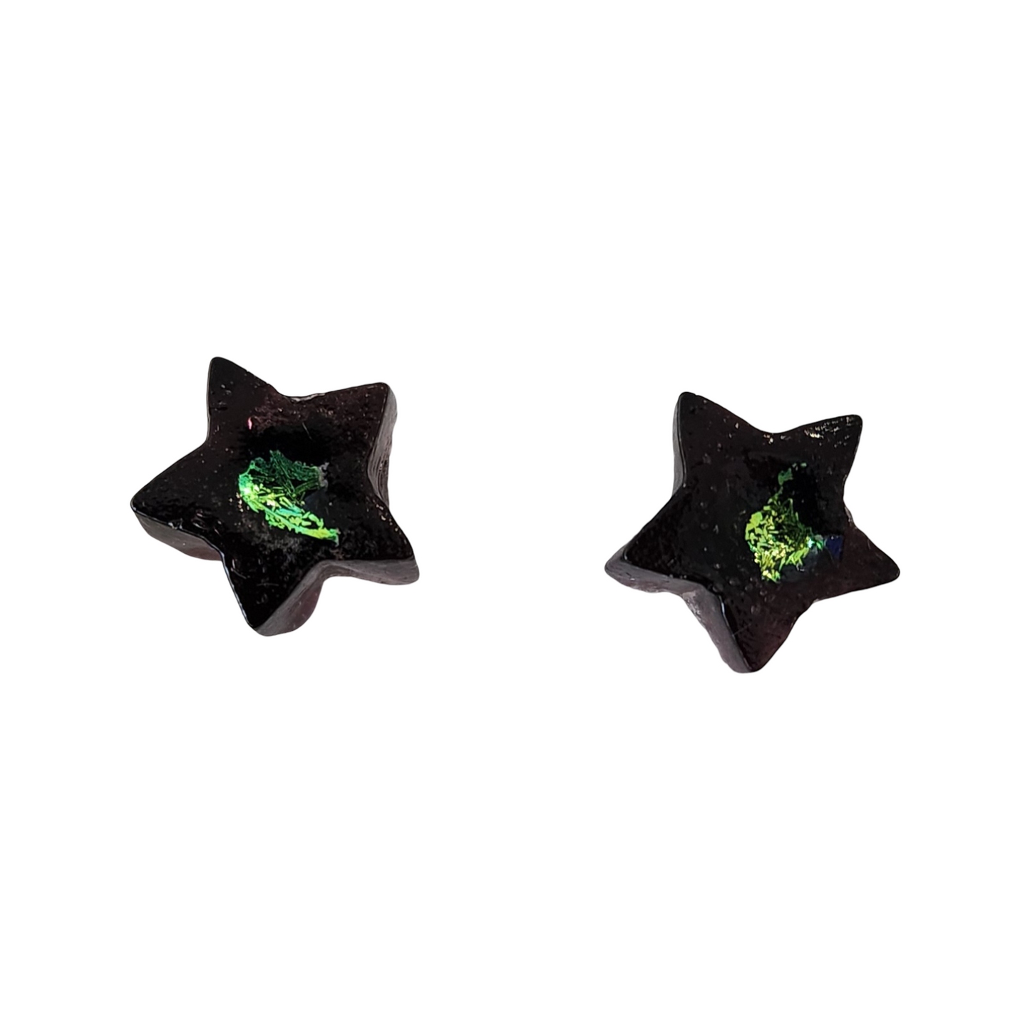 Dichroic Glass Star Studs