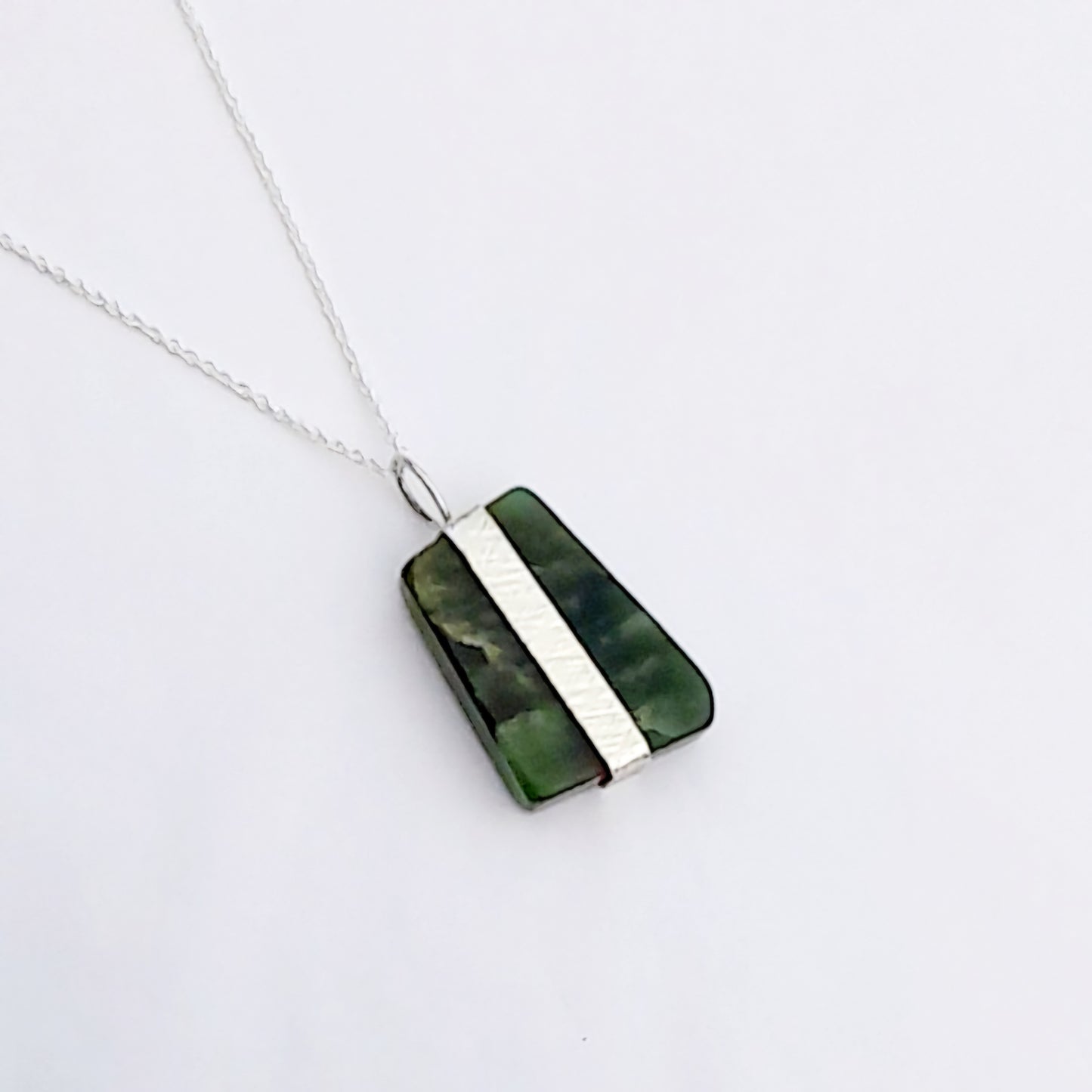 Pounamu Sterling Silver Down to Earth Pendant