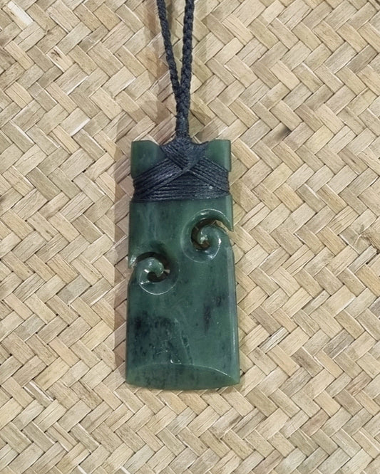 Toki Double koru Pounamu Pendant