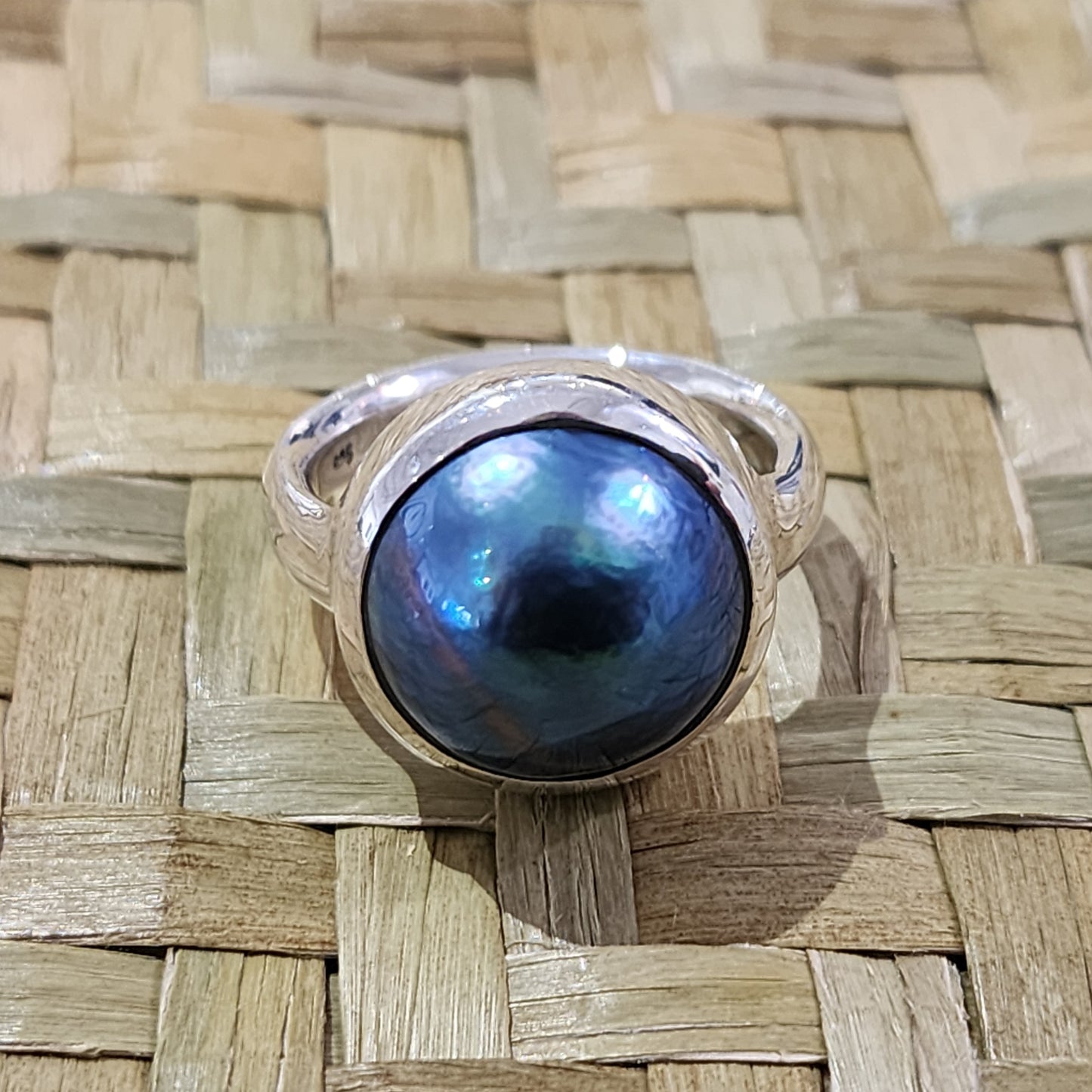 Big Blue Mabe Ring