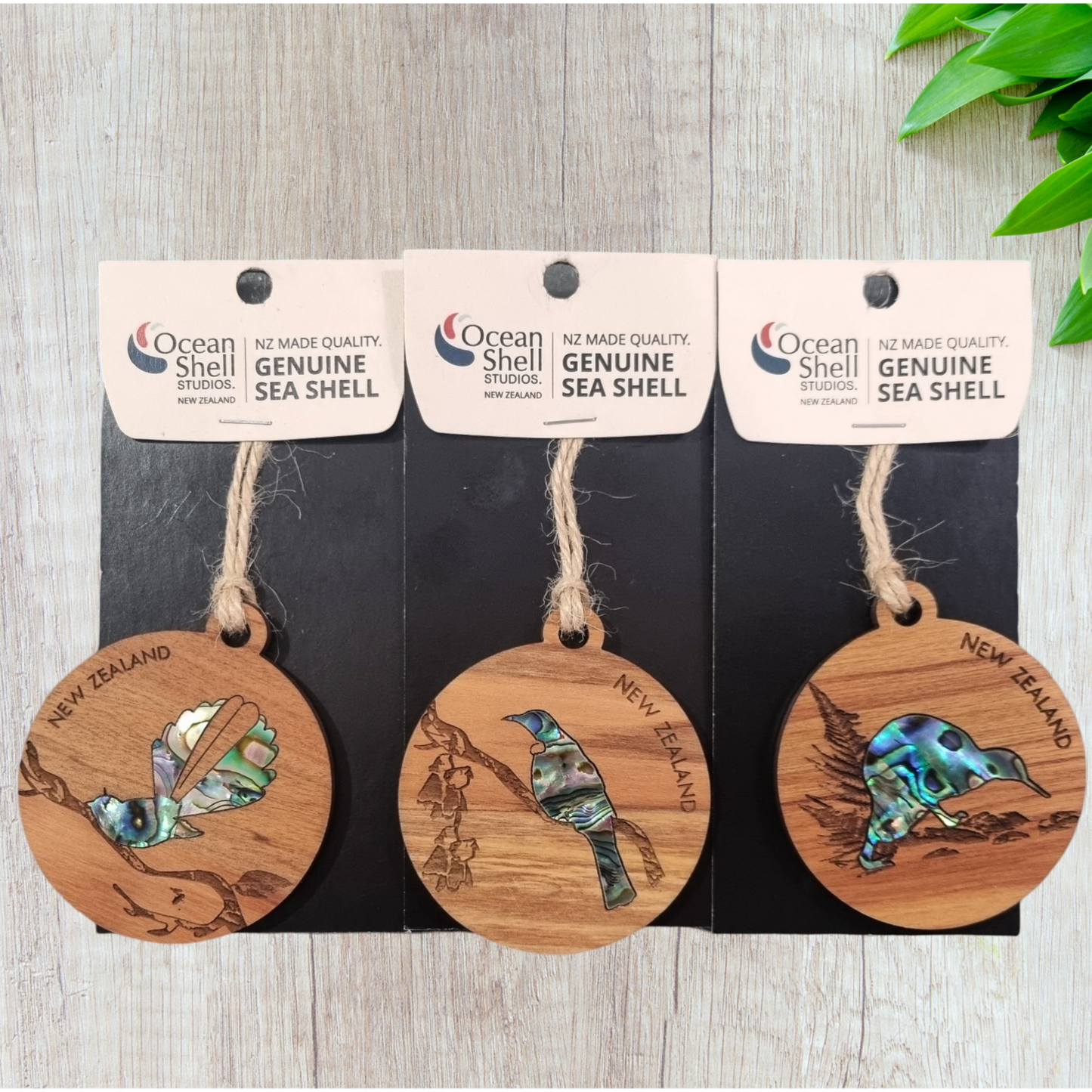 Rimu and Paua Decorations - Assorted Designs