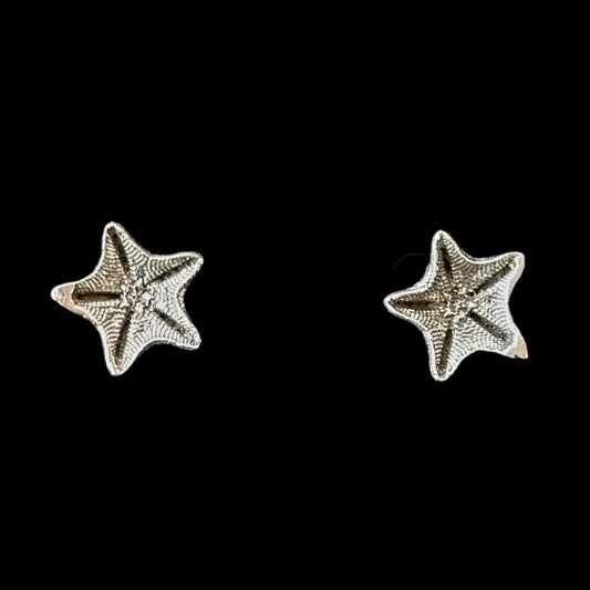 Starfish Oxidised Silver Studs