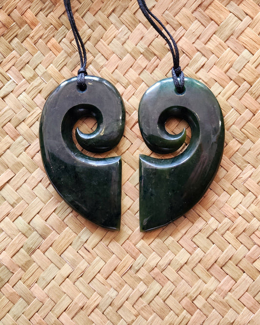 Koru Heart Pair of Pounamu