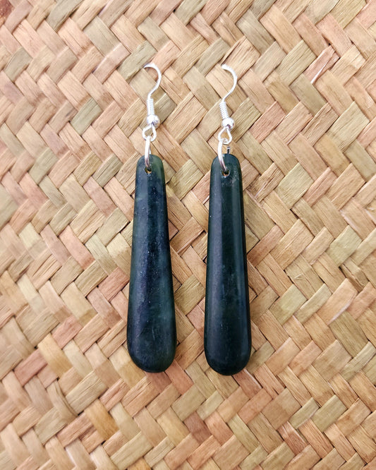 Teardrop Earrings - Pounamu