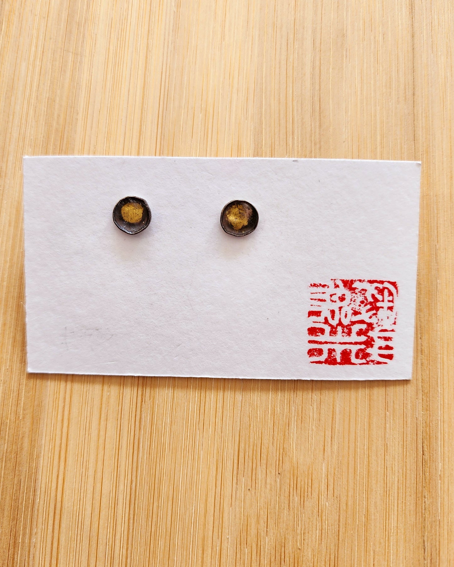 Gold Leaf Stud Earrings