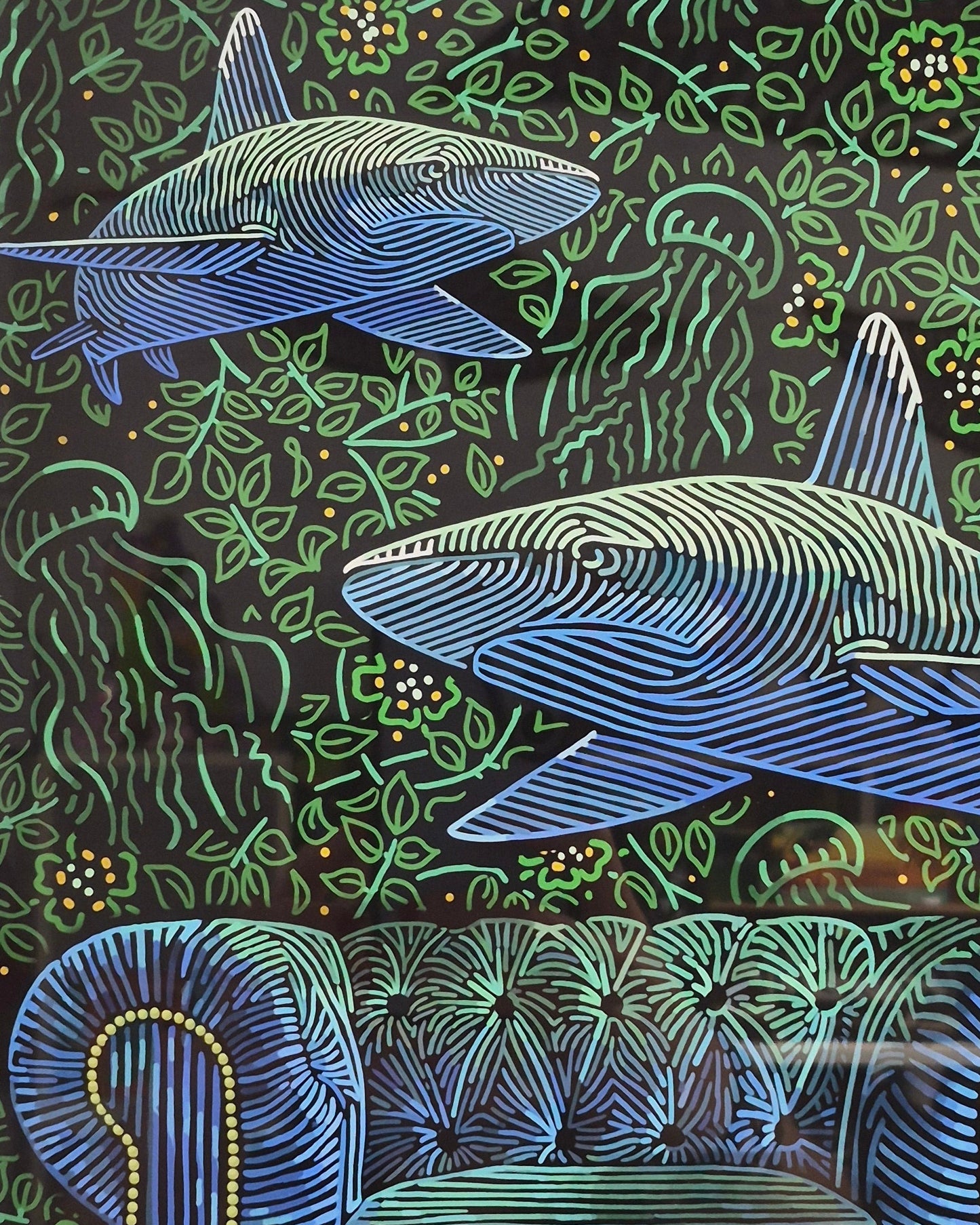 Dark & Sharky Square Frame