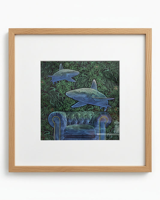 Dark & Sharky Square Frame