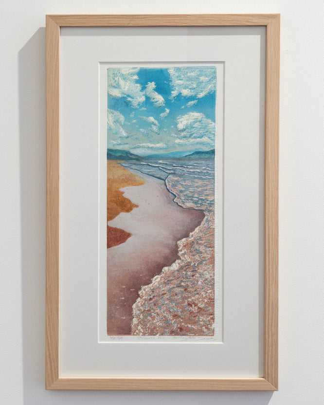 Oceans Frill Woodcut - Framed Print