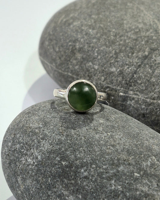Pounamu Silver Ring