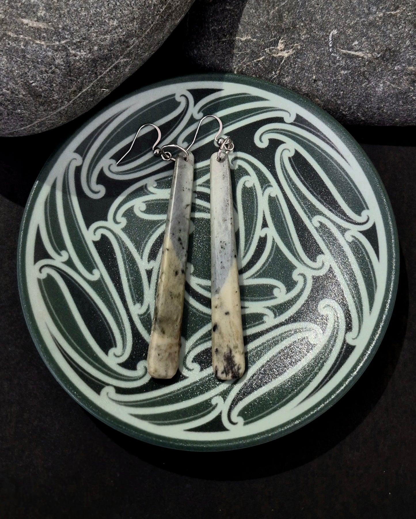 Roimata Earrings 2 by Ora Jade