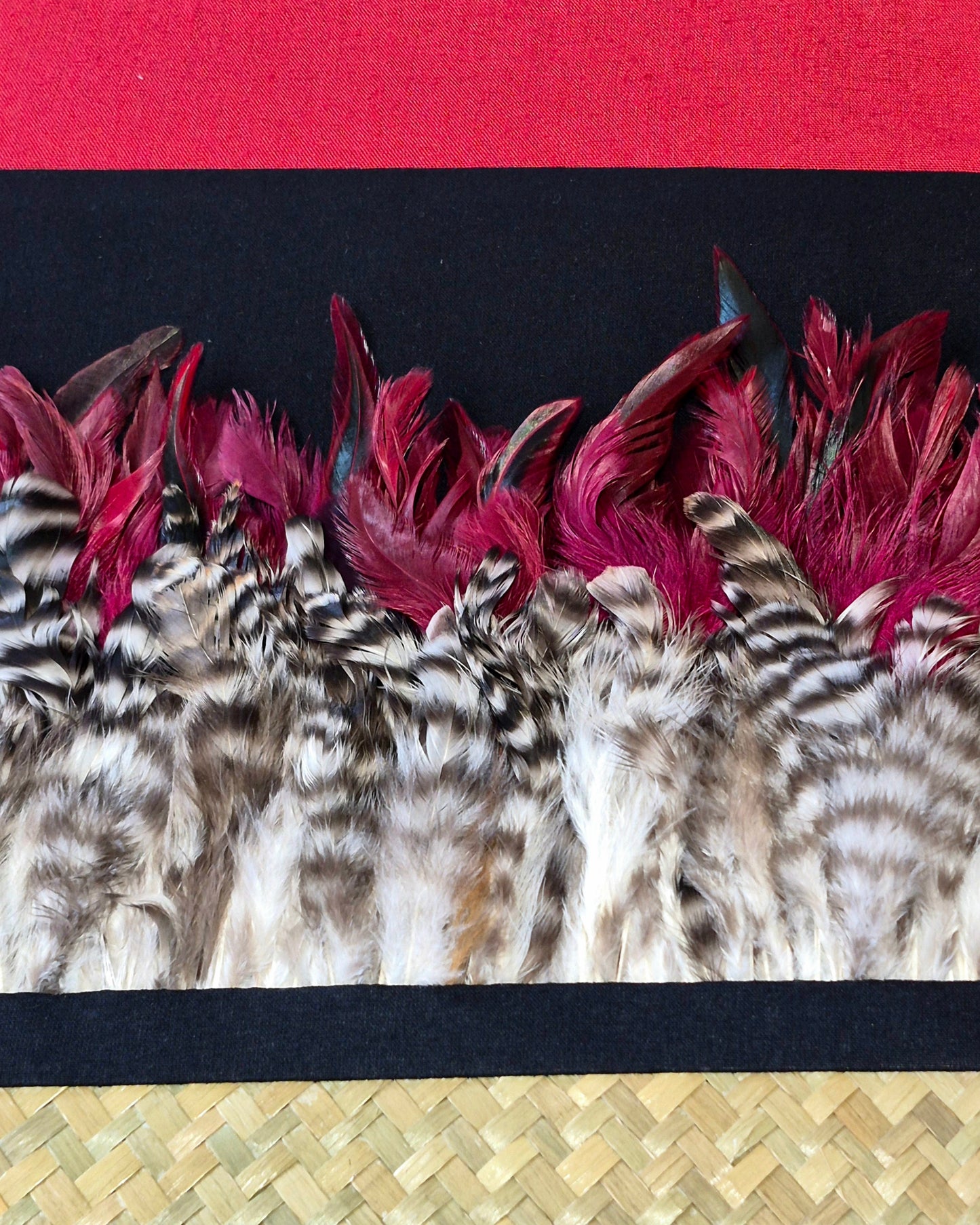 Pohutukawa - Medium Feather Table Runner