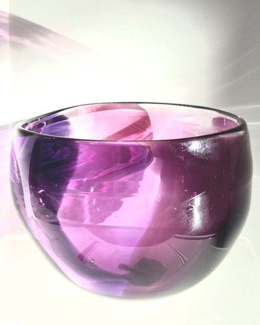 Gem Glass Bowl - Plum