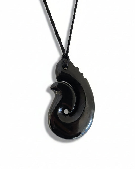 Pounamu Fishhook Pendant