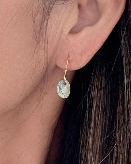 Tiny Farm Pāua Shell Hook Earrings