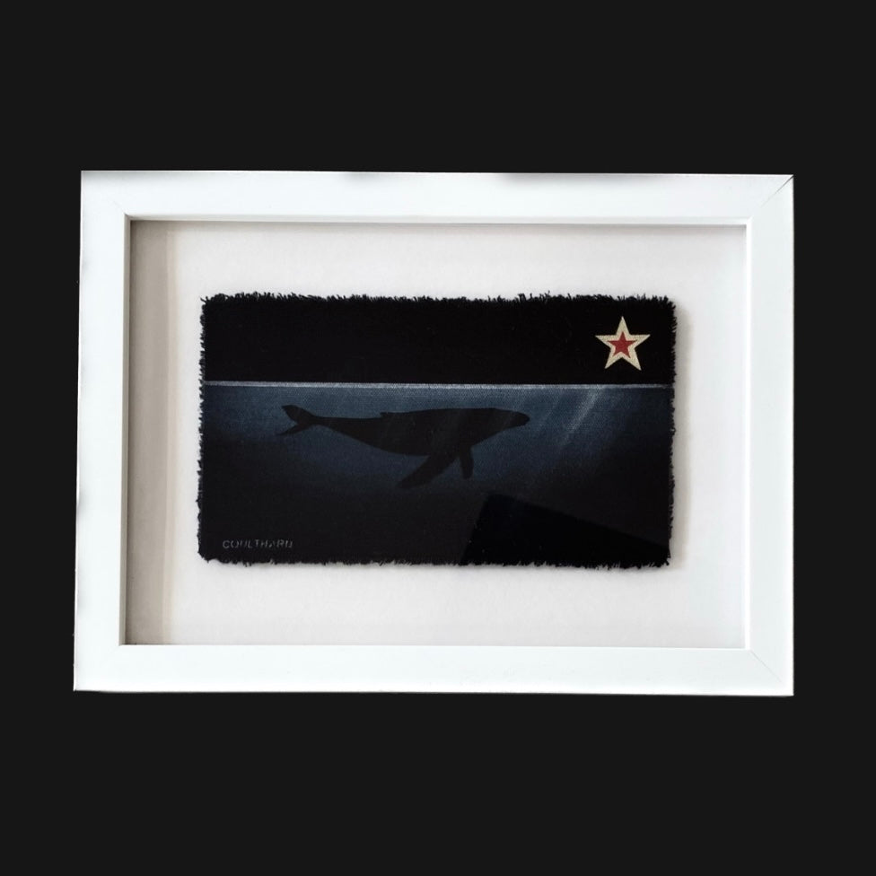 Framed Whale (Blue)