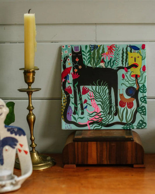 Ceramic Art Tile - The Daydreamer