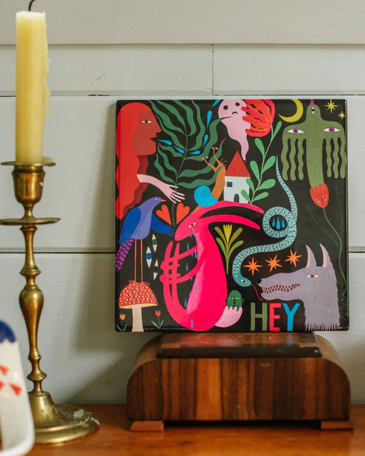 Ceramic Art Tile - HEY!