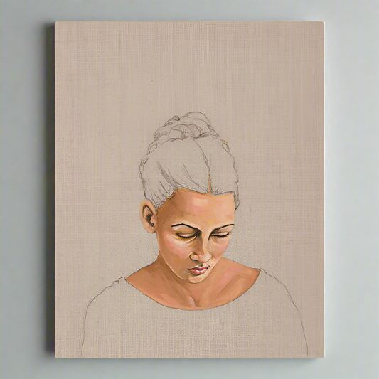 Lila on Linen - Unframed Print