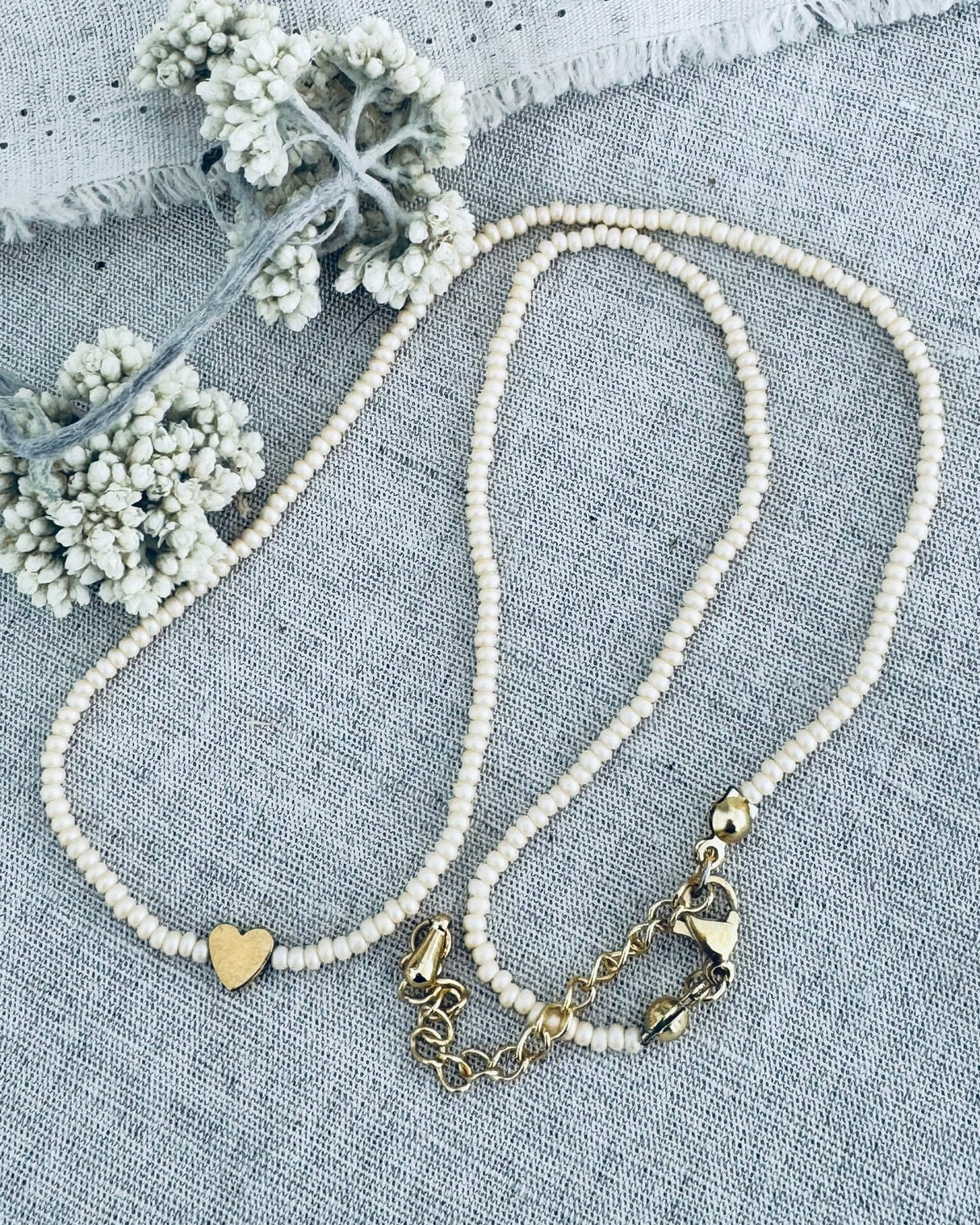 Seed Pearl Necklace & Bracelet