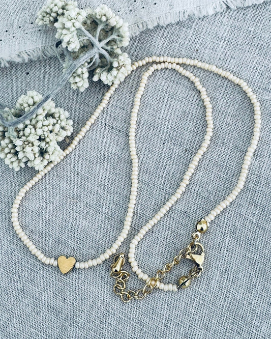 Seed Pearl Necklace & Bracelet