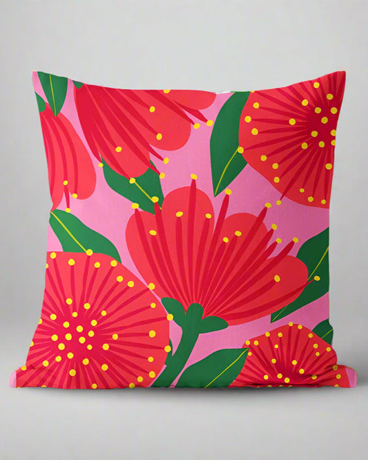 Cushion Cover - Pink Pohutukawa