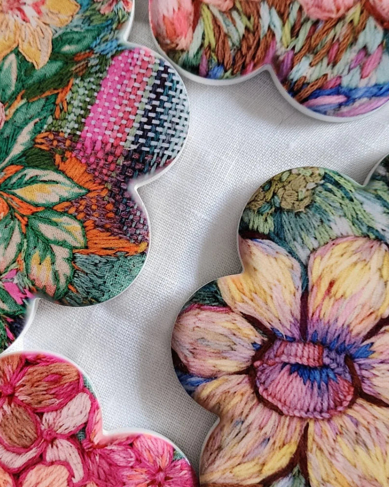 Fleur Woods Set of 4 Ceramic Coasters