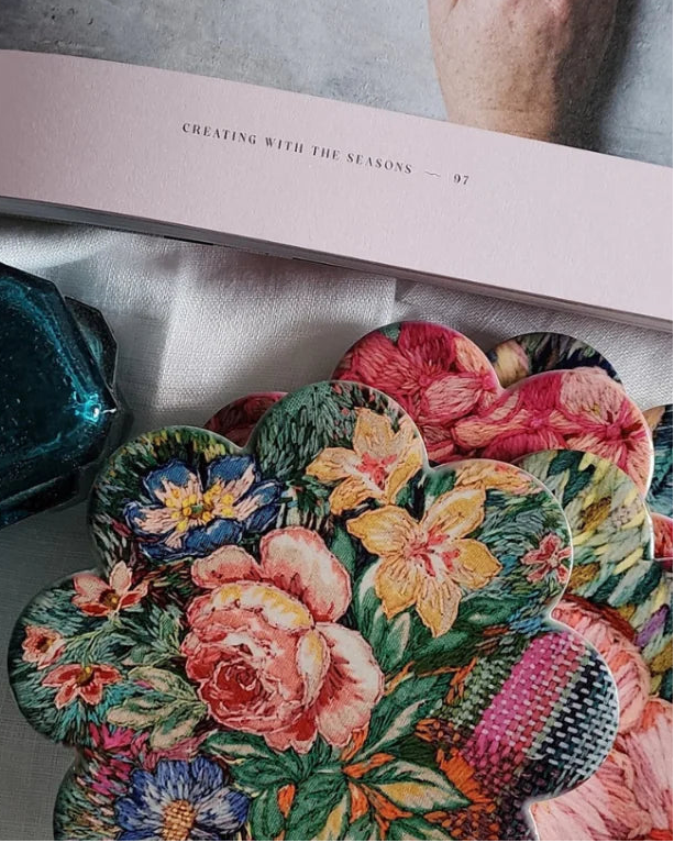 Fleur Woods Set of 4 Ceramic Coasters