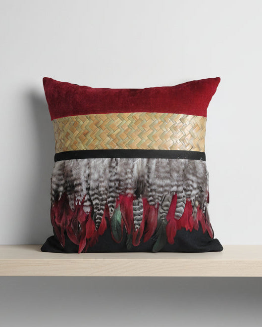 Pohutukawa Square Feather Cushion