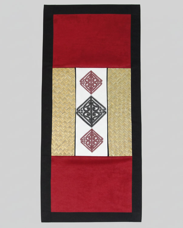 Pā o te hā in Red - Small Table Runner