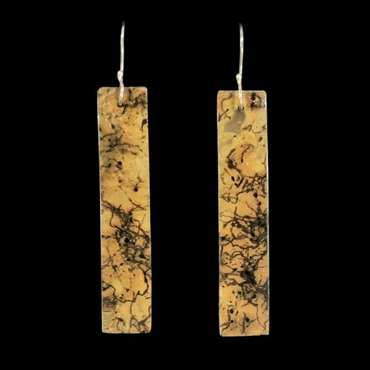 Distraction Long Gold Rectangle Earrings