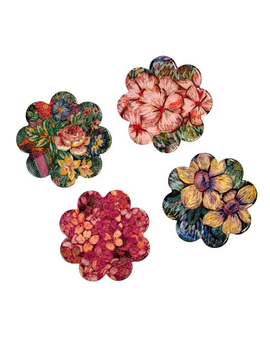 Fleur Woods Set of 4 Ceramic Coasters