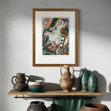 Flox print - White Fantail and Punga