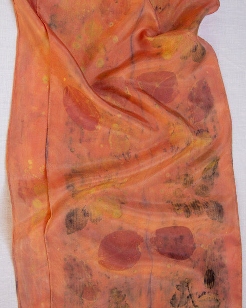 Silk Eco Scarf - Rose & Pohutukawa